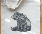 Bear Cotton Tote Bag