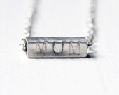 Personalized mum bracelet - hand stamped - sterling silver - mothers day - mother of the bride - gift for mum or mom