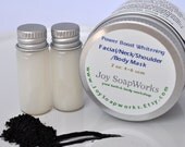 Power Boost Whitening Activated Charcoal Facial/Neck/Shoulder/Body Mask, New Version with Liquid Vial