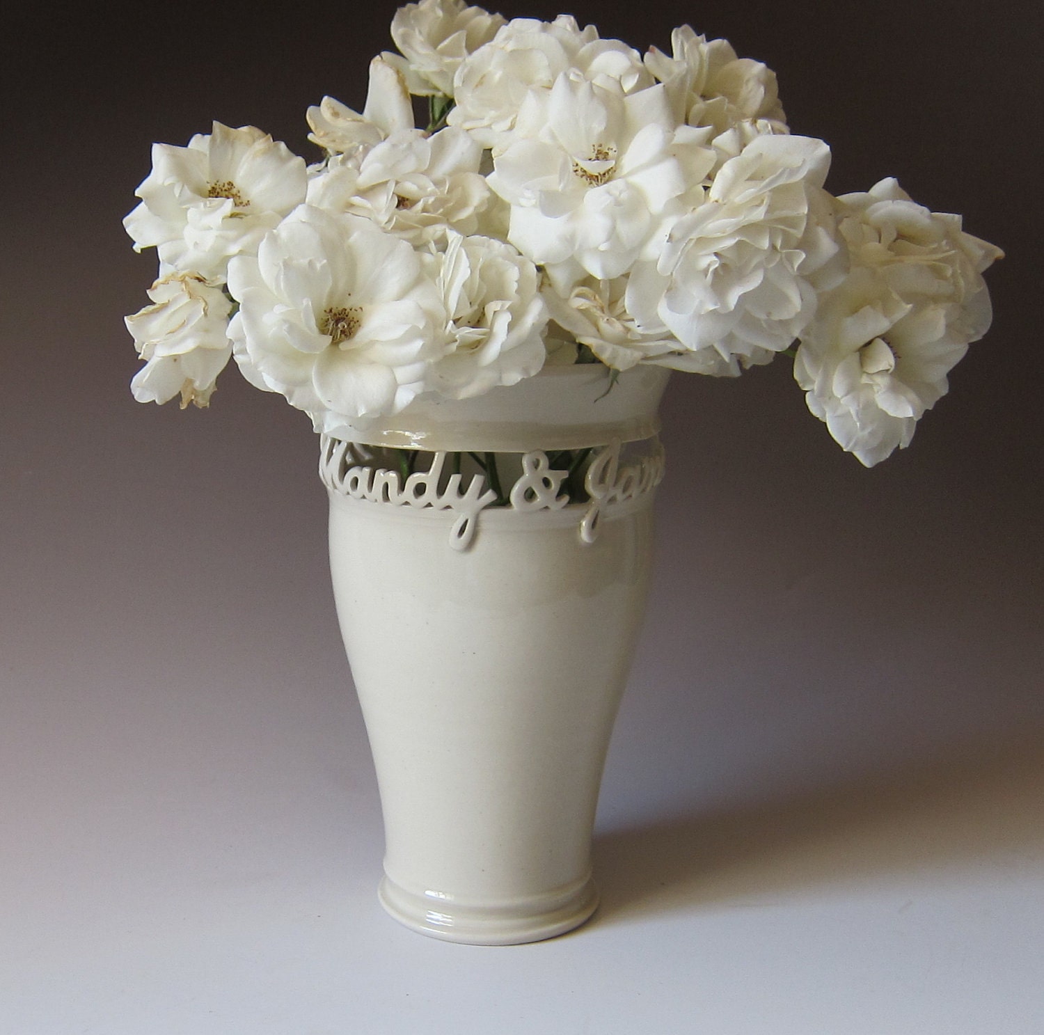 Wedding Vase, Anniversary, Commitment Ceremony Gift - Sweetheart Vase - First Names Only