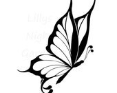 Butterfly Stamp, Digistamp, Digital Stamp, 'Butterfly 1'