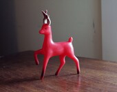 Red Plastic Deer