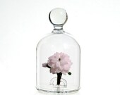 Glass Flower in a Jar - Pink Cherry Blossom