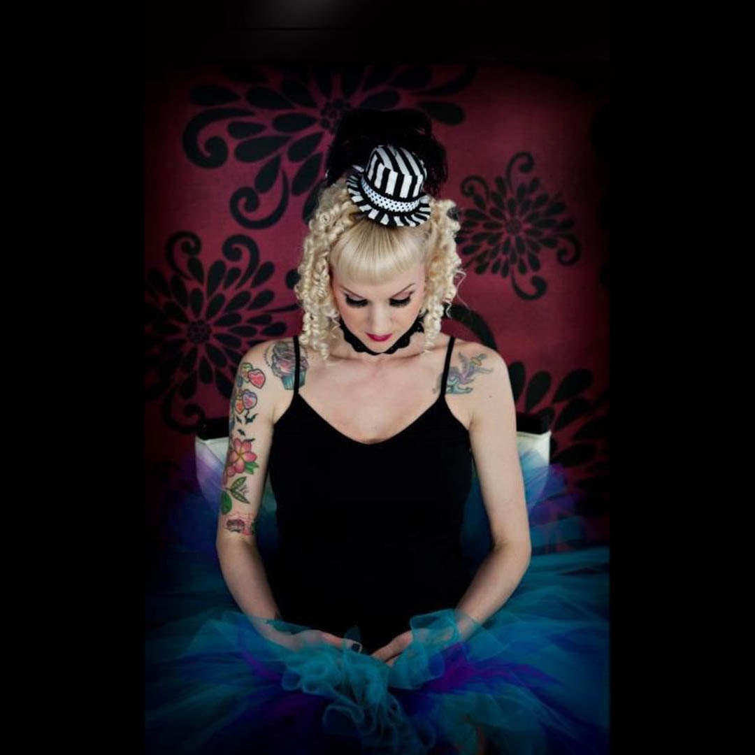 Steampunk Under the Big Top Stripped Victorian Riding Hat Made to Order with Ostrich feathers and Polka Dot Trim Mini Top Hat