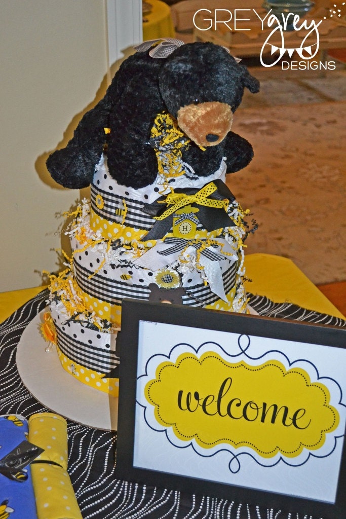 PRINTABLE WELCOME SIGN - Bee Birthday Party from Love The Day Il_170x135
