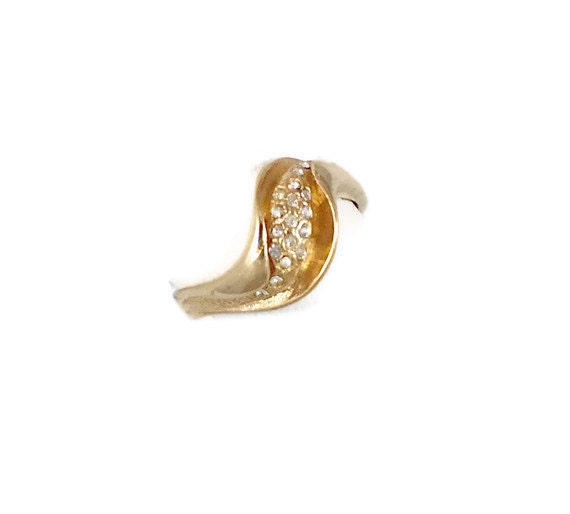 Vintage rhinestone ring - Size 5 -  NOS  Austrian Crystal Cluster -  InVintageHeaven