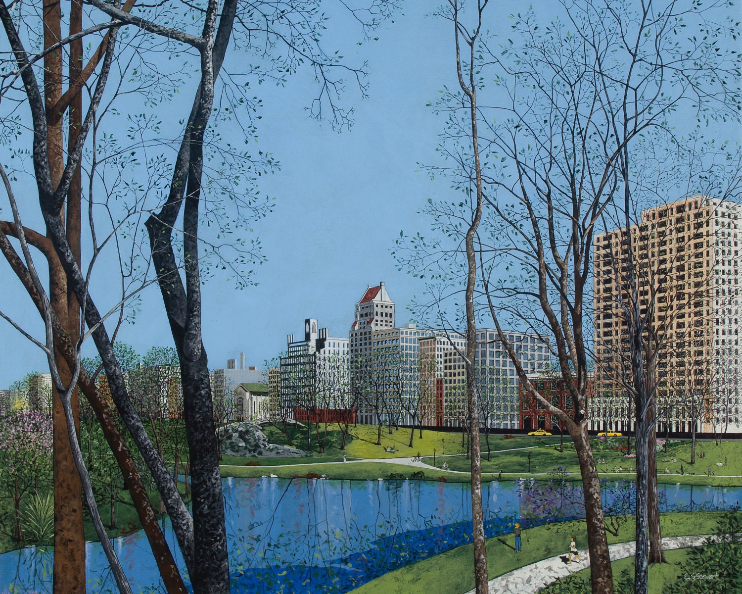 Central Park South-ltd.ed.print of original painting- 8"x10"-giclee