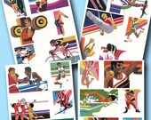 Olympics Sports Cards 1984 US Postal Service Artist Robert Peak Set of 24 Unused Mint Condition