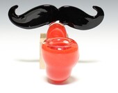 Glass Mustache Pipe - Sherlock -Hedcraft Glassworks-