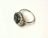 Mothers Ring Bird Nest Sterling Birthstone
