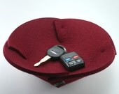 Small Felt Bowl in 5mm Thick Virgin Merino Wool Felt- Bordeaux