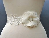 Ivory Wedding Sash, Wedding Belt, Bridal Sash, Beaded, Wedding, Sash, Wedding Accessories, Bridal Accessories