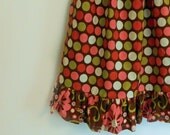 Pink, Brown, Green, & White Dots Pillowcase Dress - made to order newborn, 3 6 9 12 months