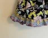 Pillowcase Dress - Black & Purple Flowers - made to order newborn 3 6 9 12 months