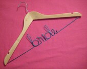 Bride Hanger - Personalized Custom Hanger for Bridal Shower Gift or Wedding Dress Photo Prop
