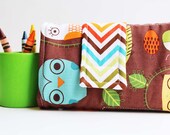 Crayon Wallet - What a Hoot Edition - A Montessori and Waldorf Inspired Travel Toy for Self Guided Art