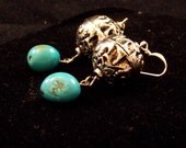 Celtic Inspired Turquoise Earrings