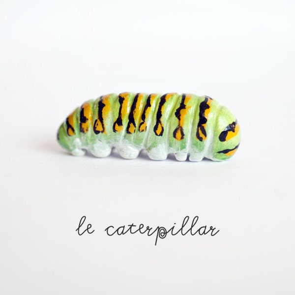 Miniature Animals, Caterpillar, Le Gorgeous Caterpillar Totem by le animalé