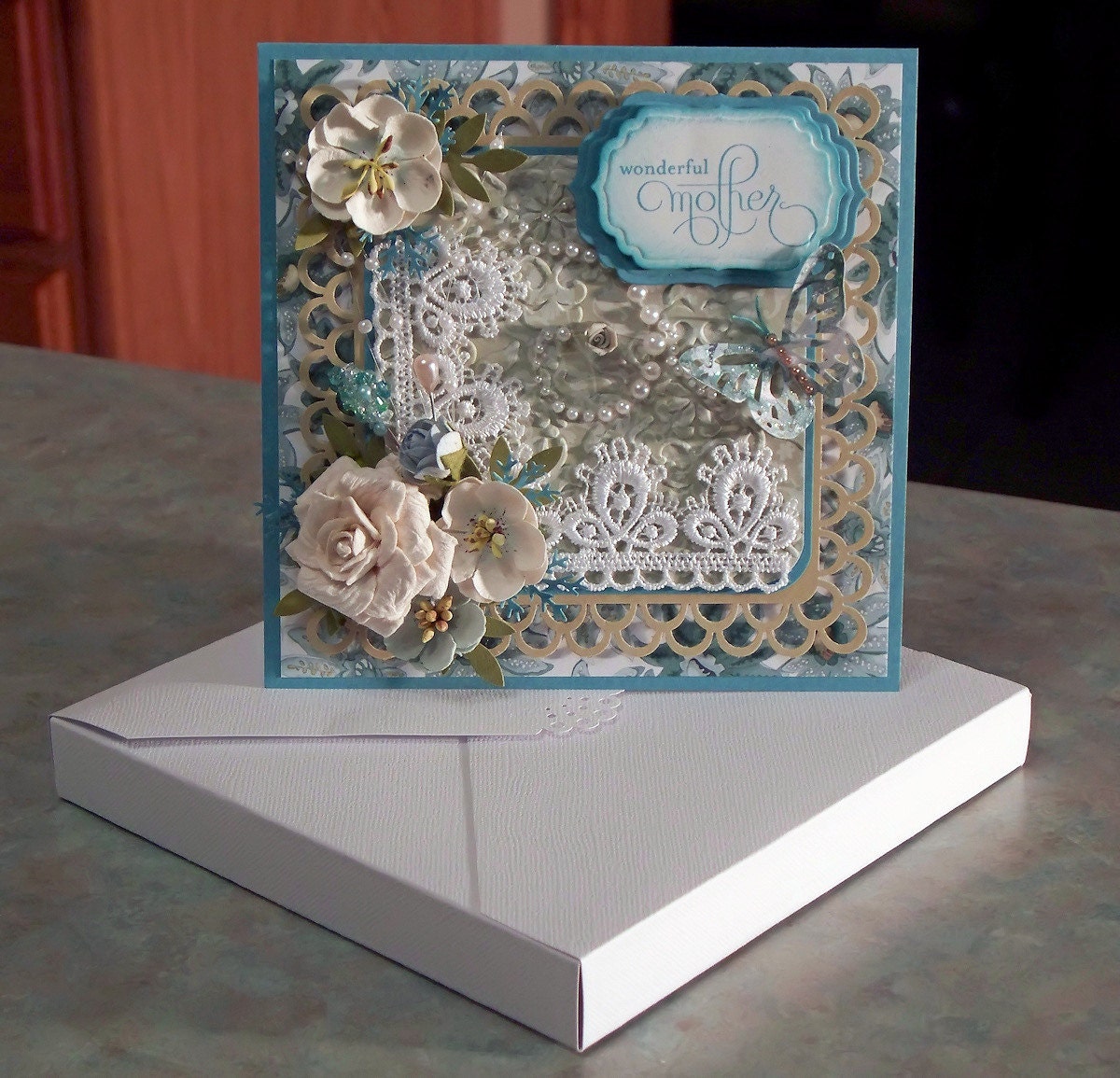 Shabby Chic Birthday Card or Mothers Day, Stampin Up Well Scripted