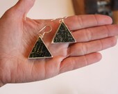 Recycled Skateboard Earring Triangle Flats-Tiger Style