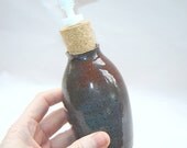 Ceramic Liquid Soap Pump Bottle or Lotion Dispenser in Black and Blue