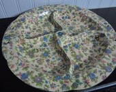 Vintage Appetizer Divided Tray in glorious Chintz