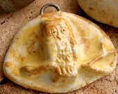 OUT ON A LIMB- Rustic Handmade Ceramic Owl Pendant