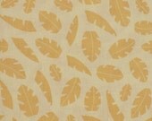 Springs Creative Fabrics / Golden Yellow Leaves on Yellow Background