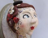 goth circus art doll victorian steampunk wall plaque