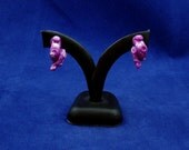 Violet Tentacle Earrings - Handmade Polymer Clay Jewelry