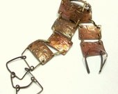 Copper Link Bracelet Fleur de Lis
