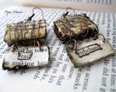 Paper Jewelry Wire Wrapped Earrings