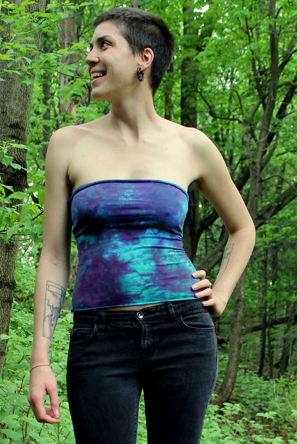 Tube top pixie shirt braided poi hooping clothing
