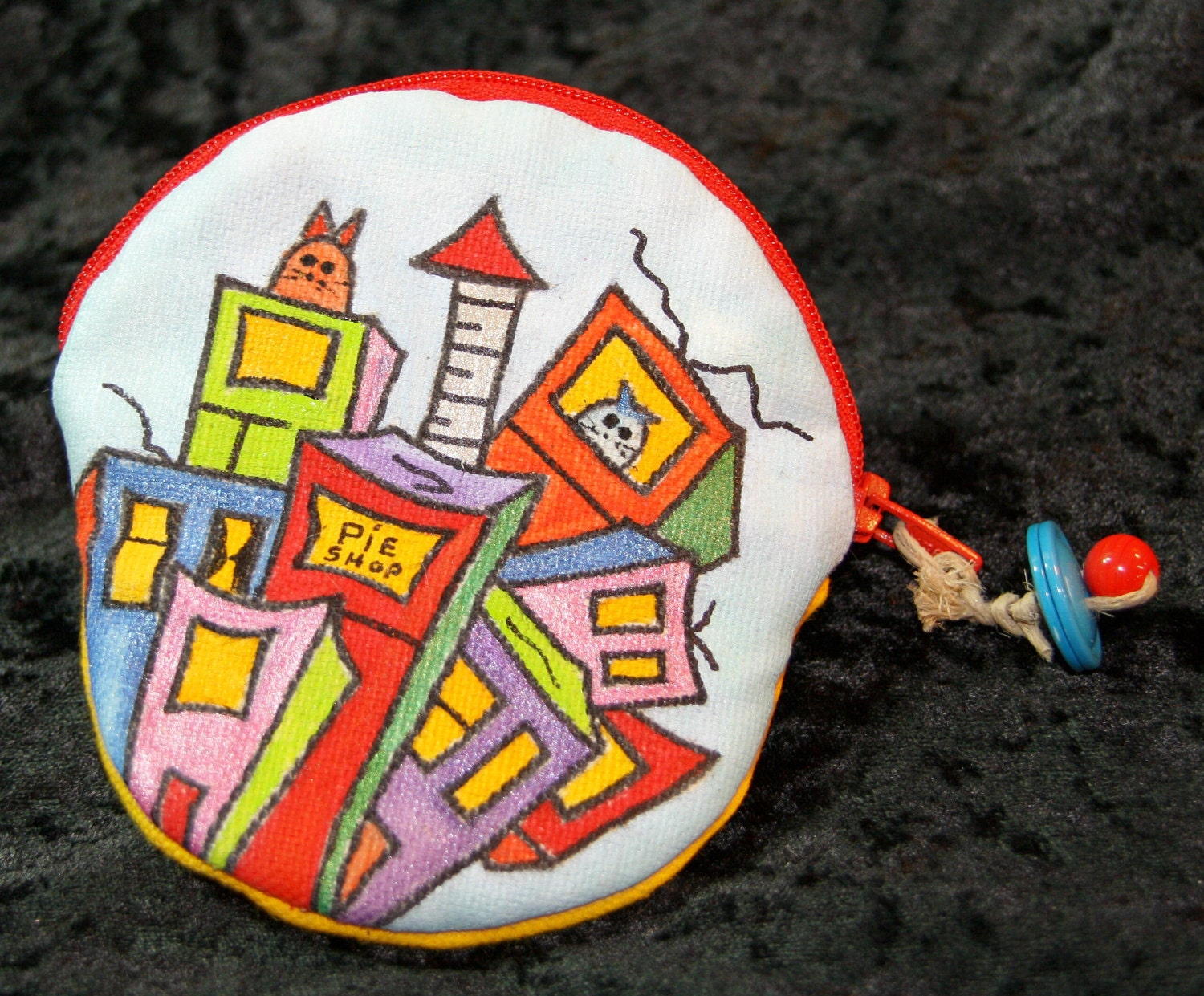Coin Purse Handmade Cat Design
