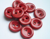 Cherry Red Ceramic Buttons