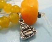 Surya Mala Bracelet in Yellow Jade with Tierra Cast Buddha Charm