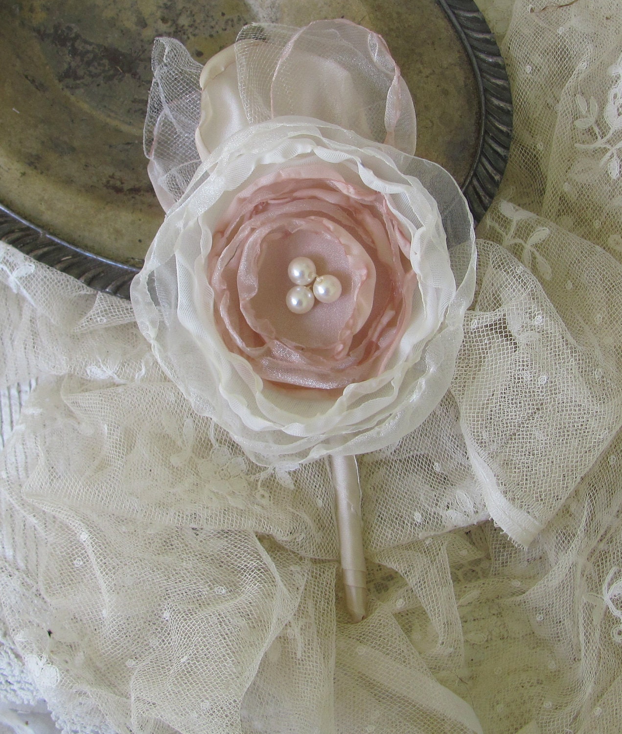 Wedding Boutonniere Custom Made to Match Your Colors