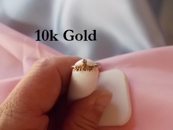 10k Gold Aquamarine Pinky Ring