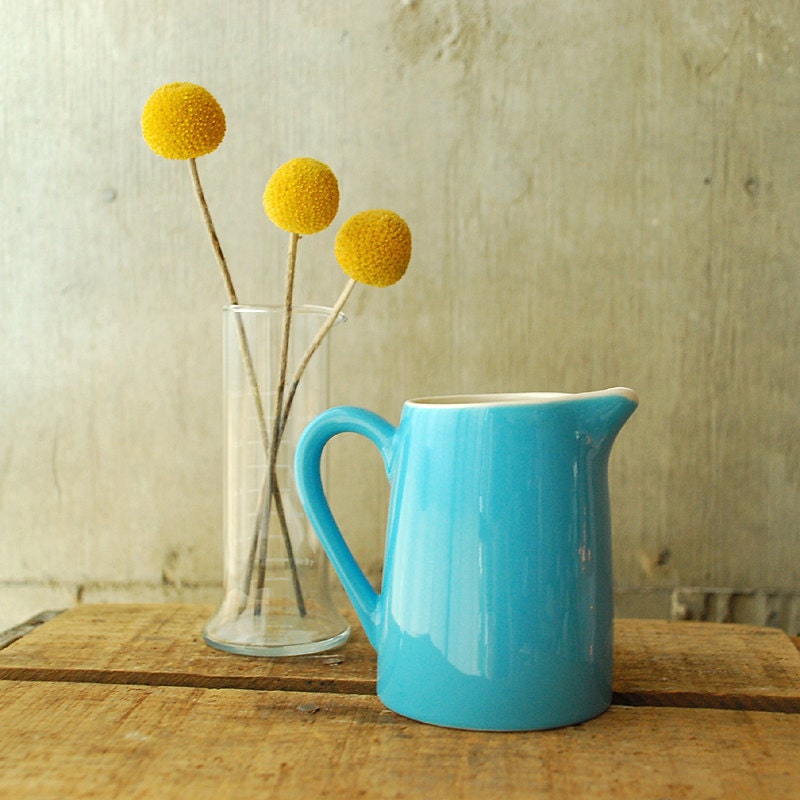 Robin's Egg Blue Ceramic Creamer Pitcher