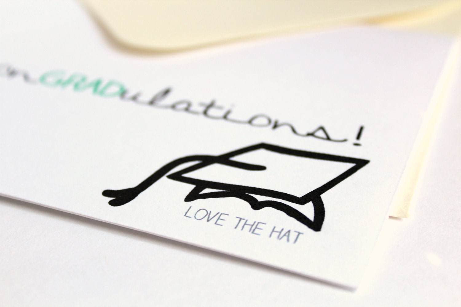 Fun Graduation Card. conGRADulations- sweet hat.