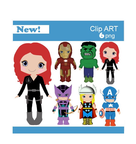 Superheroes Avengers clipart 6 png ETSY