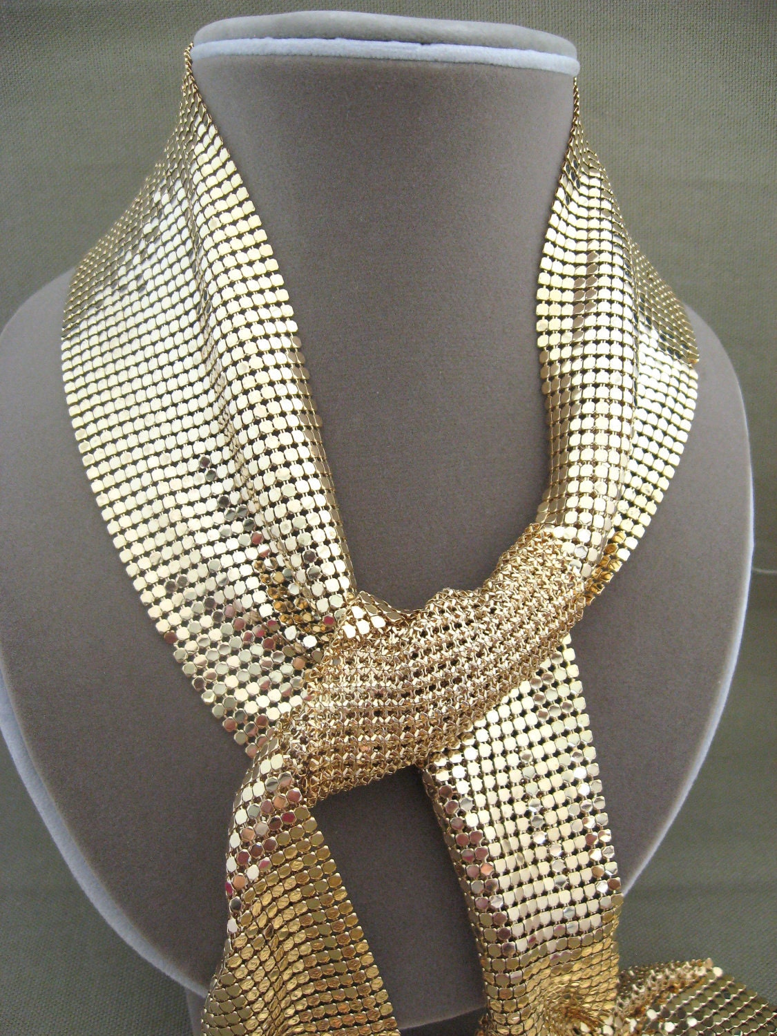 Whiting Davis Long Scarf Necklace Belt
