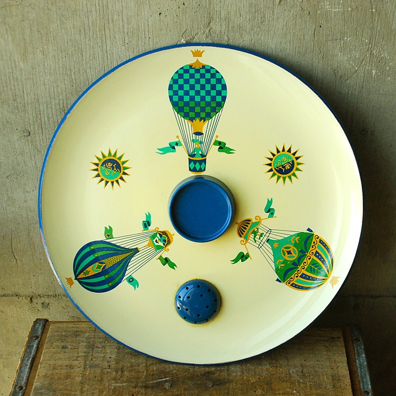 Mod Hostess Serving Tray - Hot Air Balloon Lazy Susan