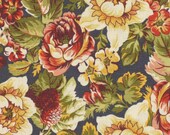 Studio E Fabrics / Rosetree Cottage / Floral on Navy