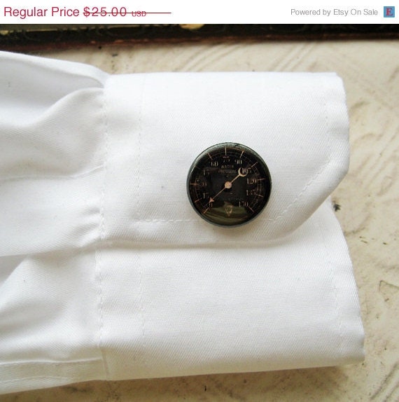 20% off EVERYTHING Steampunk cufflinks wedding antique water pressure gauge industrical mechanical rusty vintage machinery parts