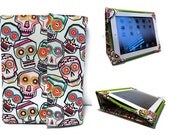 iPad cover, Alexander Henry Folklorico Chuchulucos Skull IPad Case, iPad 2 Stand Cover, iPad 3 Cover, Free First Class Shipping Domestically