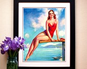 High Dive Pin Up Print -- 11x14 inches