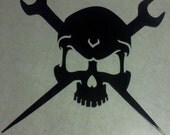 Steel Ironworkers Skull Metal Wall Art