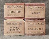 BACKORDERED - Reds and Roses Soap Set - Natural Soap Gift Set, Unscented Soap, Cold Process Soap, Bath Gift Set