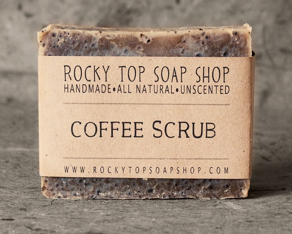Coffee Scrub Kitchen Soap- All Natural, Handmade, Cold Process, Unscented Coffee Soap